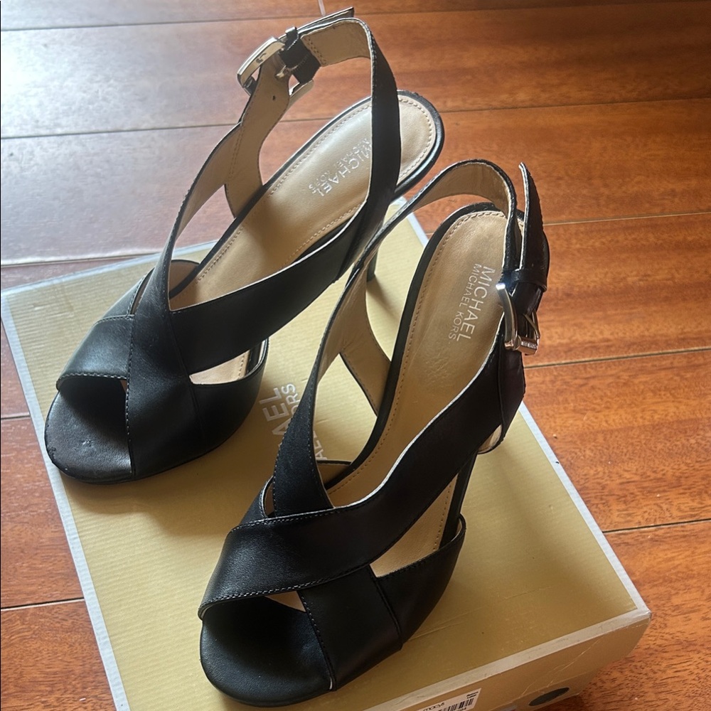 Michael Kors Black Strappy Heels